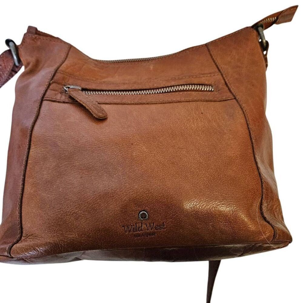 Wild West brown leather crossbody bag.